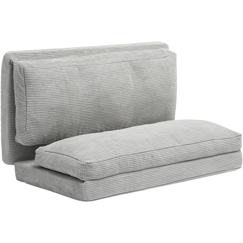 image:imageVEVOR Folding Sofa Bed 3in1 Foldable Couch Bed with 3 Pillows and Washable Cover 25D High Density Memory Foam Convertible Sleeper Chair Bed Futon Couch Dark GreyTwin XLFull
