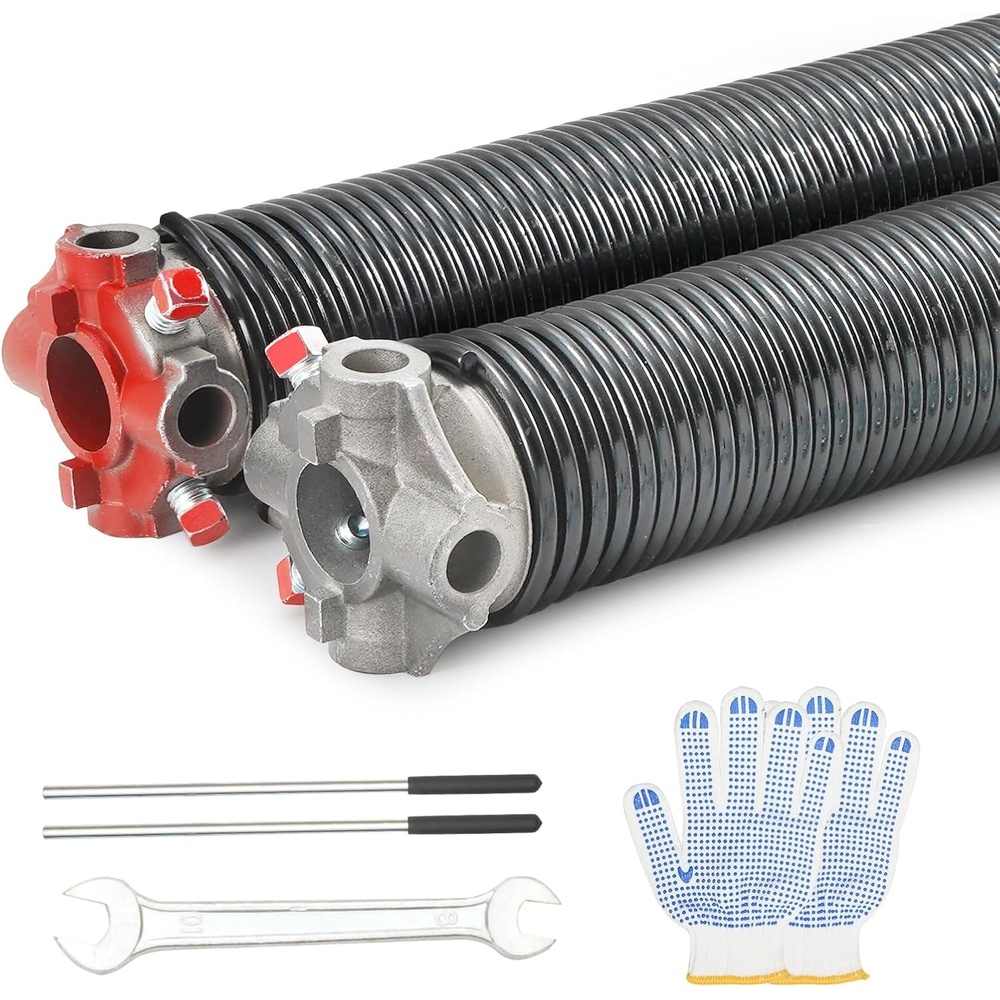 image:imageVEVOR Garage Door Torsion Springs 16000 Cycles Pair of 025 x 2 x 30inch Garage Door Springs with NonSlip Winding Bars Mounting Tool and Gloves Electrophoresis Coated for Replacement0218 x 2 x 24 Inch