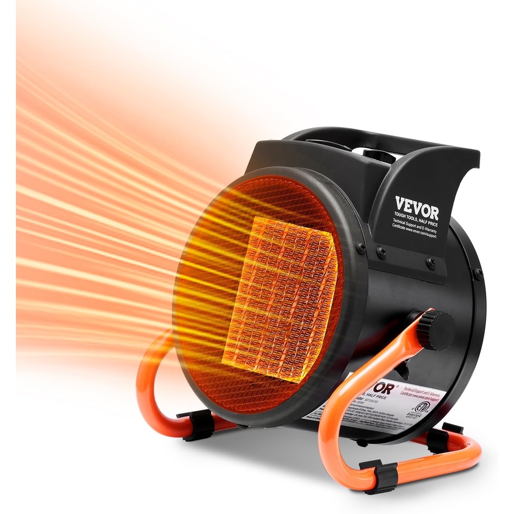 image:imageVEVOR Greenhouse Heater 1500W PTC Fast Heating With Overheat Protection 3Speed Setting Small Grow Tent Fan Electric Portable for Green House Flower Room WorkplacePTC