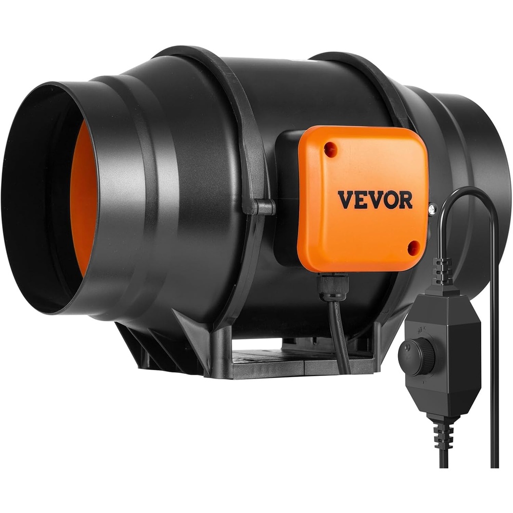 image:imageVEVOR Inline Duct Fan 4Inch 180 CFM with Power Cord Quiet ACmotor Ventilation Exhaust Fan for Cooling Booster Grow Tents Hydroponics6 Fan  Variable Speed Controller