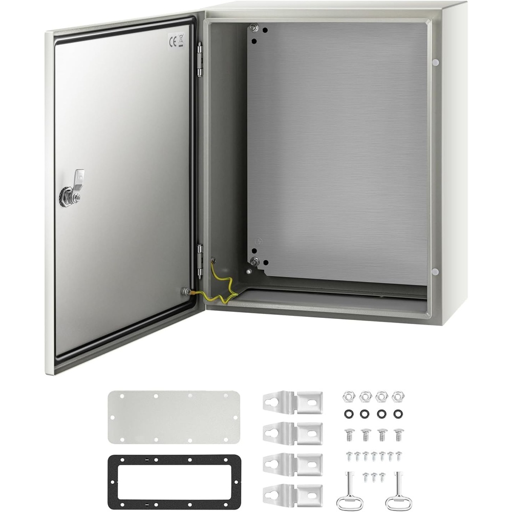 image:imageVEVOR NEMA Steel Enclosure 20 x 12 x 10 NEMA 4X Steel Electrical Box IP66 Waterproof amp Dustproof OutdoorIndoor Electrical Junction Box with Mounting Plate20 x 16 x 8