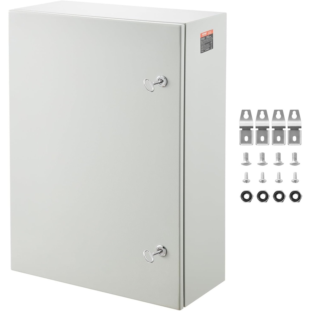 image:imageVEVOR NEMA Steel Enclosure 20 x 12 x 10 NEMA 4X Steel Electrical Box IP66 Waterproof amp Dustproof OutdoorIndoor Electrical Junction Box with Mounting Plate28 x 20 x 10
