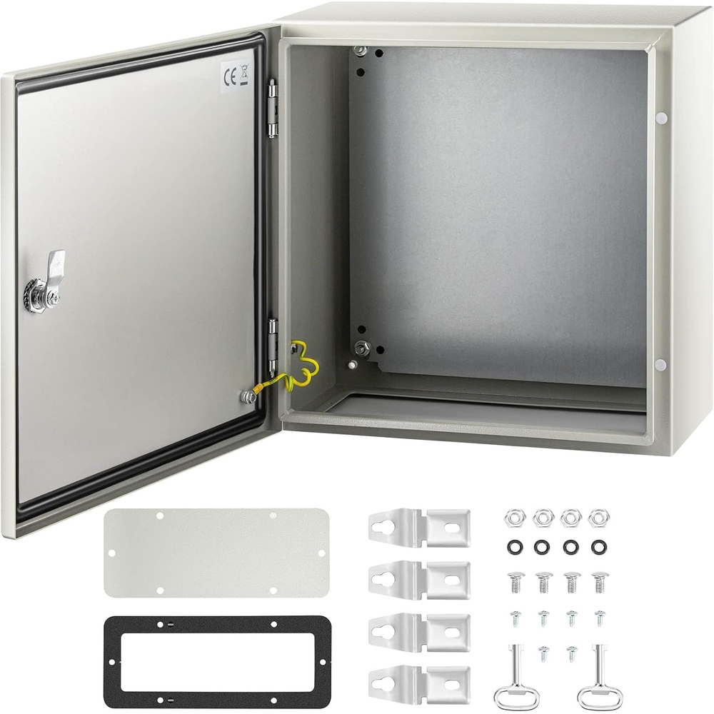 image:imageVEVOR NEMA Steel Enclosure 20 x 12 x 10 NEMA 4X Steel Electrical Box IP66 Waterproof amp Dustproof OutdoorIndoor Electrical Junction Box with Mounting Plate16 x 16 x 8