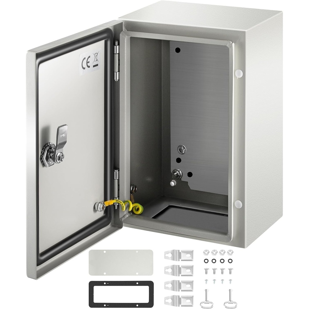 image:imageVEVOR NEMA Steel Enclosure 8 x 8 x 6 NEMA 4X Steel Electrical Box IP66 Waterproof amp Dustproof OutdoorIndoor Electrical Junction Box with Mounting Plate12 x 8 x 6
