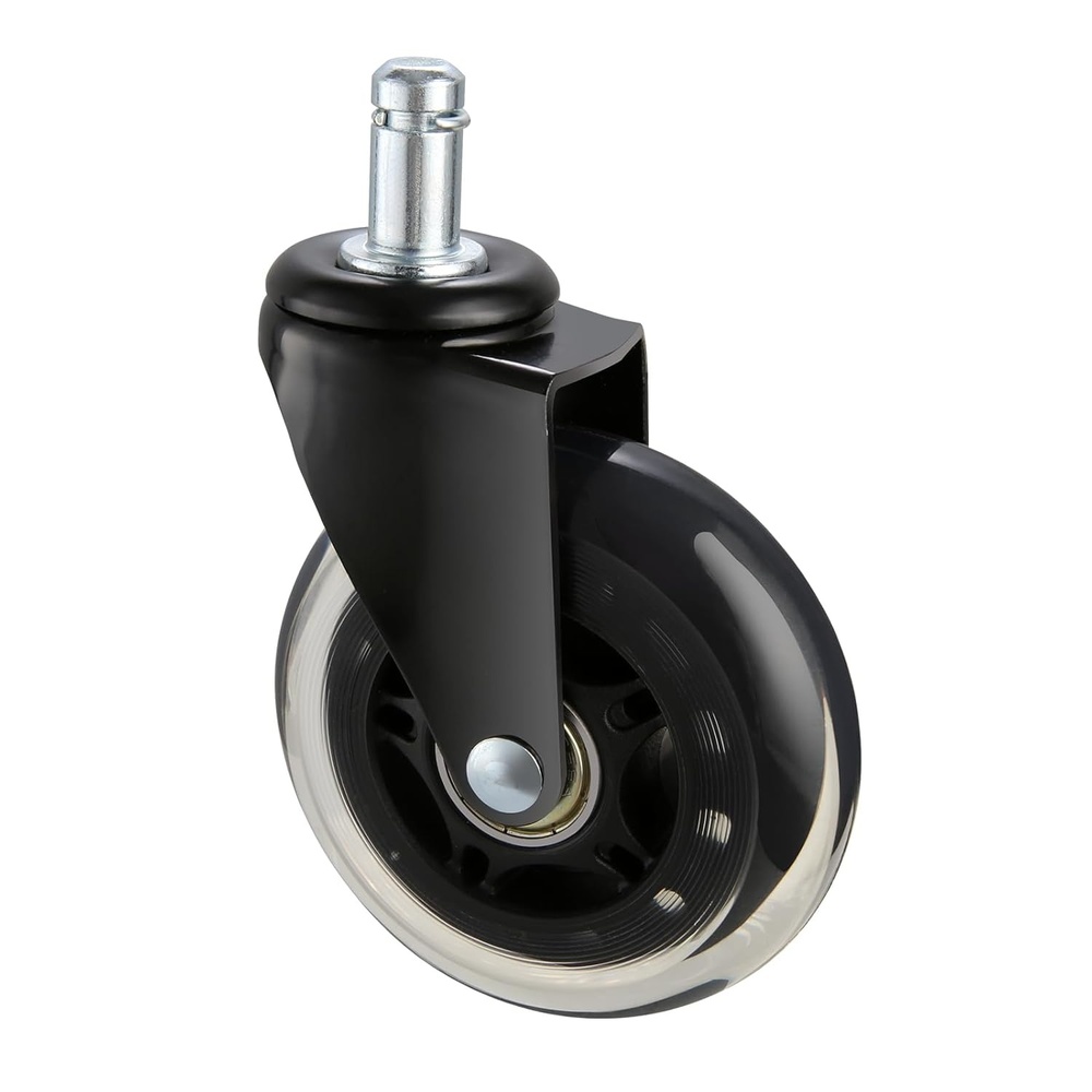 image:imageVEVOR Office Chair Wheels Set of 5 3 inch Caster Wheels Replacement for Hardwood Floors and Carpet Heavy Duty Casters with 650 lbs Load Capacity Universal Fit for Most Chairs Black2 inch Office Chair Wheels