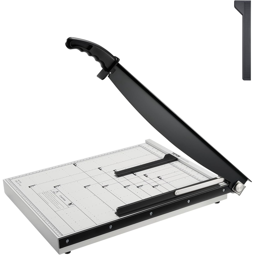 image:imageVEVOR Paper Cutter 18 in Cut Length Guillotine Trimmer 15Sheet Capacity HeavyDuty Paper Cutter with Security Guard RailBlade Lock Paper Trimmer for Cardstock Cardboard Home Office amp School