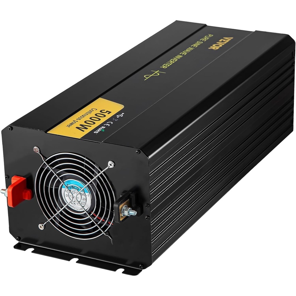 image:imageVEVOR Pure Sine Wave Inverter 3500 Watt Power Inverter DC 12V to AC 120V Car Inverter with USB Port LCD Display Remote Controller and AC Outlets GFCI for RV Truck Car Solar System Travel Camping5000W