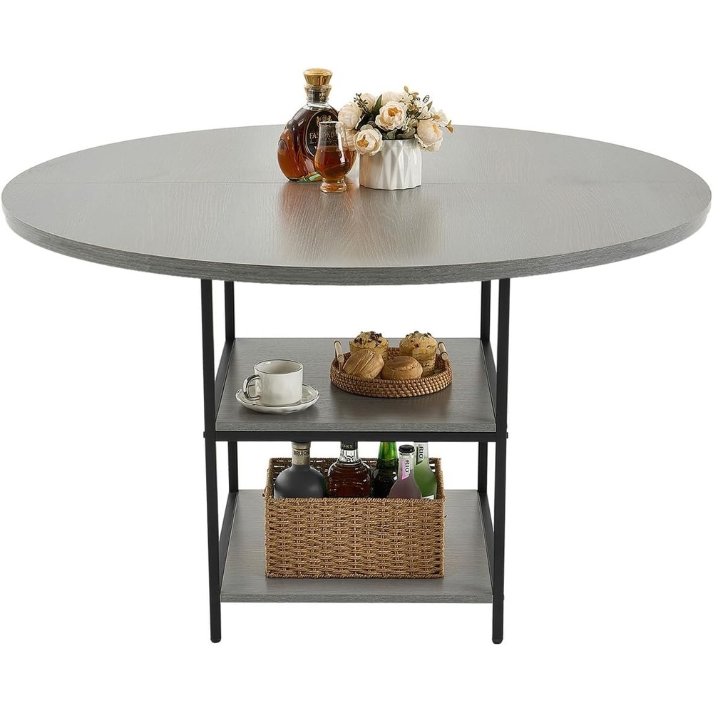 image:imageVEVOR Round Dining Table 315 in Wood Table for 24 Person Modern Circle Furniture Leisure Coffee Office Tables with Pedestal Base in Tulip Design for Home Kitchen Living Room WhiteOnly Table47inch