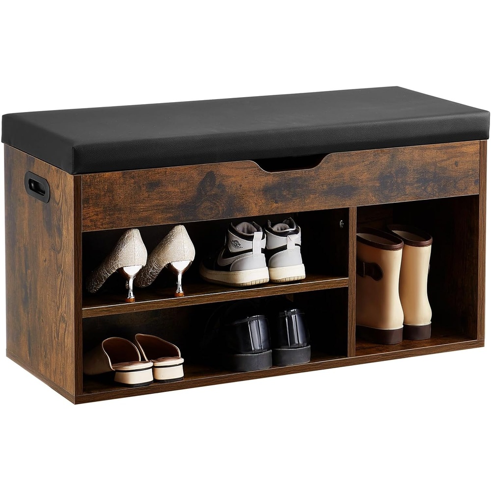 image:imageVEVOR Shoe Storage Bench with Padded Cushion Entryway Bench with Hidden Storage Holds up to 300 lbs 317 x 120 x 175 Inches for Entryway Hallway Living Room BedroomHidden storage