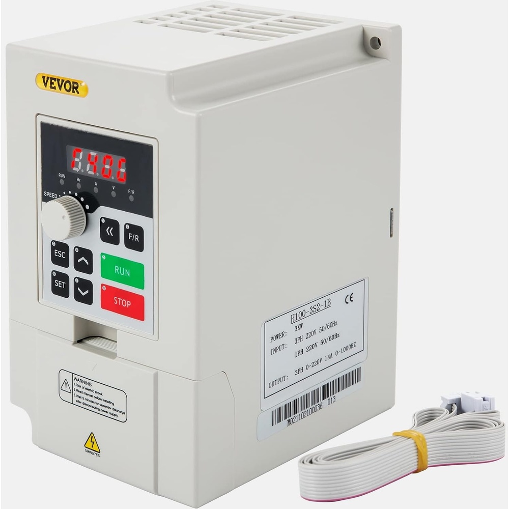 image:imageVEVOR Single Phase to 3Phase Rotary Converter 75HP 21A 208240V InputOutput Rotary Phase Converter  Expandable to Higher Horsepower for HeavyLoad Equipment242lbs