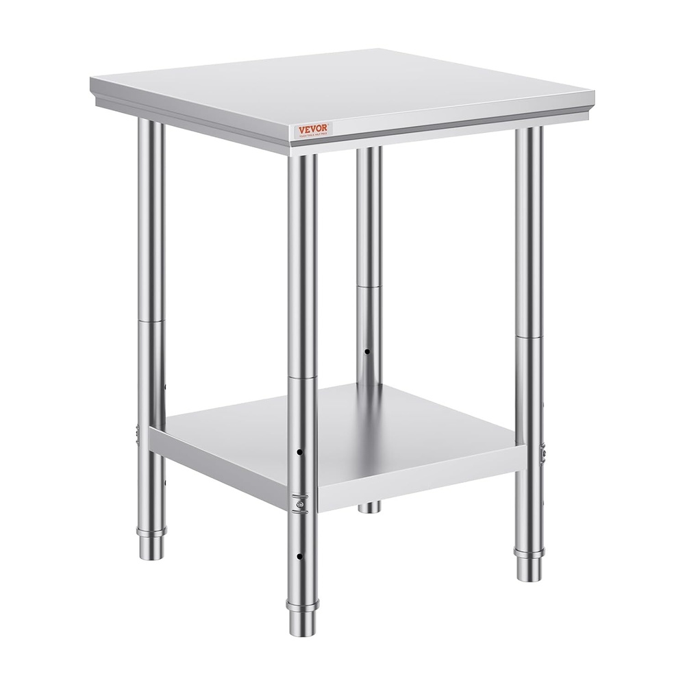 image:imageVEVOR Stainless Steel Work Table 30 x 24 x 33 Inch Prep Table with 4 Caster242432In