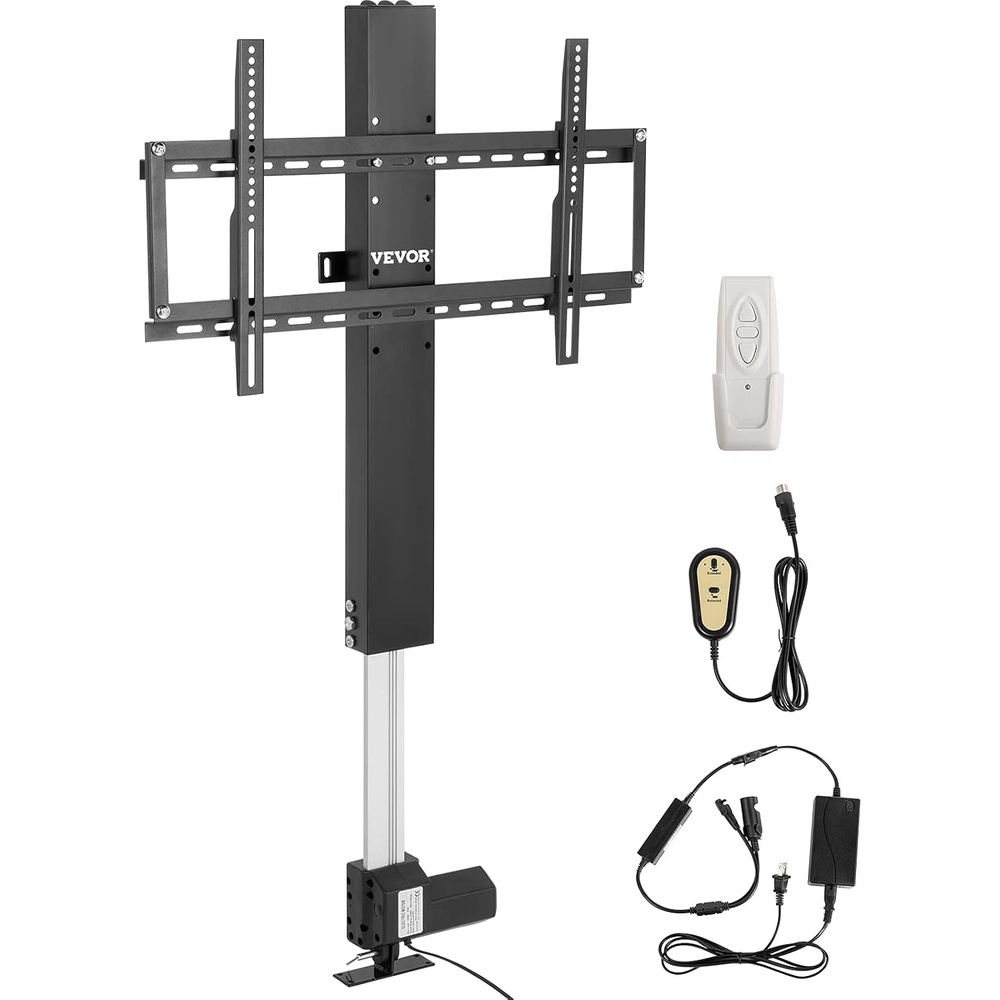 image:imageVEVOR Swivel Motorized TV Lift Stroke Length 40 Inch Motorized TV Mount Fit for 3270 Inch TV Lift with Remote Control Height Adjustable 28746811 InchLoad Capacity 154 LbsManual Swivel LR 303270800mm