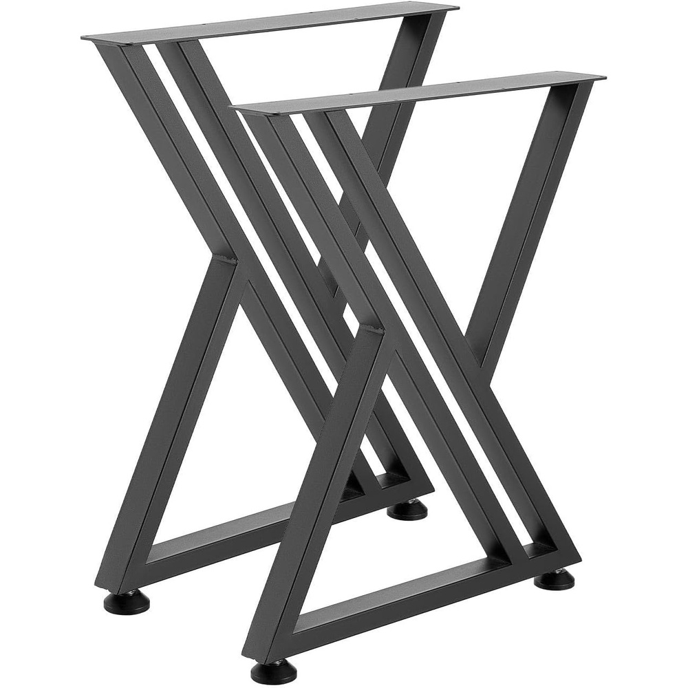 image:imageVEVOR Table Legs 295 H x 299 W Steel Furniture Legs Modular Design Easy Assembly 2204 lbs Max Load Heavy Duty for Home Office Desk Coffee Dinner Bar Tables Workbench2 PCS X Frame BlackBlack