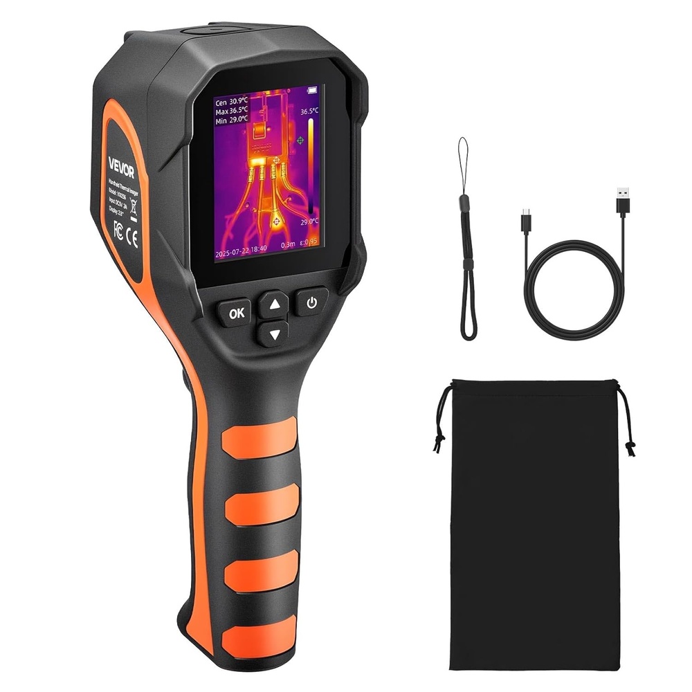 image:imageVEVOR Thermal Camera 320 x 240 TISR Super Resolution Thermal Imaging Camera with 2MP Visual Camera 160 x 120 IR Resolution 25 HZ Refresh Rate 4F to 1022F 4 Image Modes amp 6 Color Paletteslarge