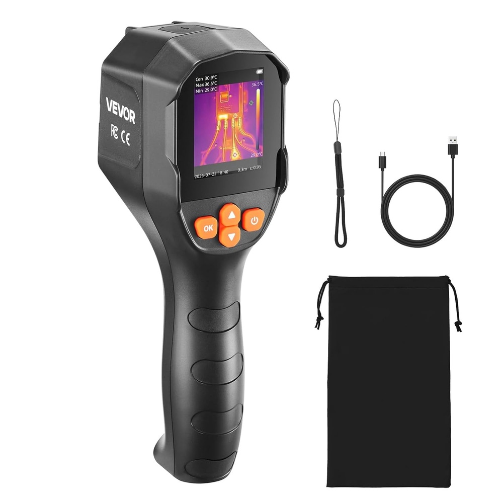 image:imageVEVOR Thermal Camera 320 x 240 TISR Super Resolution Thermal Imaging Camera with 2MP Visual Camera 160 x 120 IR Resolution 25 HZ Refresh Rate 4F to 1022F 4 Image Modes amp 6 Color Palettessmall