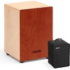 image:imageVEVOR Cajon Box Drum with Internal Snare Wires Compact and Lightweight Wooden Percussion Box Birch Wood Drum Musical Instrument with Silicone Feet for Beginners and Professionals 10 x 10 x 15 inStandard  Strings  12 x 12 x 17 in  With Bag