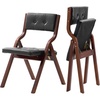Walnut+black Leather