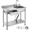 39-inch Left Drainboard with Drawer