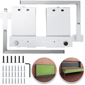 Happybuy Murphy Mounting Wall Springs Mechanism Heavy Duty Support Hardware DIY Kit for Queen Twin Size Bed (Horizontal), White(Horizontal)