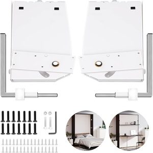 Happybuy Murphy Mounting Wall Springs Mechanism Heavy Duty Support Hardware DIY Kit for Queen Twin Size Bed (Horizontal), White(Vertical)
