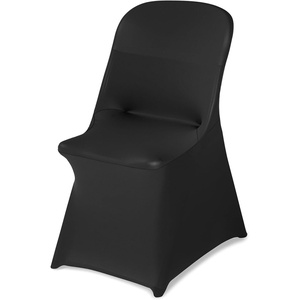 VEVOR 100 Pcs White Chair Covers Polyester Spandex Chair Cover Stretch Slipcovers for Wedding Party Dining Banquet Chair Decoration Covers(Black-c-xl)