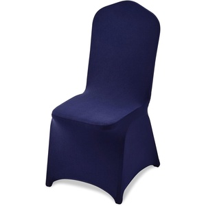 VEVOR 100 Pcs White Chair Covers Polyester Spandex Chair Cover Stretch Slipcovers for Wedding Party Dining Banquet Chair Decoration Covers(Navy Blue-a)