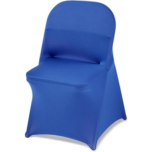 VEVOR 100 Pcs White Chair Covers Polyester Spandex Chair Cover Stretch Slipcovers for Wedding Party Dining Banquet Chair Decoration Covers(Royal Blue-c)