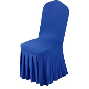 VEVOR 100 Pcs White Chair Covers Polyester Spandex Chair Cover Stretch Slipcovers for Wedding Party Dining Banquet Chair Decoration Covers(Royal Blue-d)
