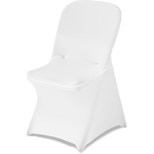 VEVOR 100 Pcs White Chair Covers Polyester Spandex Chair Cover Stretch Slipcovers for Wedding Party Dining Banquet Chair Decoration Covers(White-c-xl)