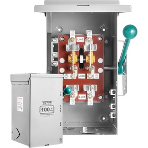 VEVOR 100A Manual Transfer Switch, Generator Transfer Switch for Home 24000W Double-Throw Safety Switch, NEMA 3R Outdoor/Indoor, ETL Certified(100 Amp)