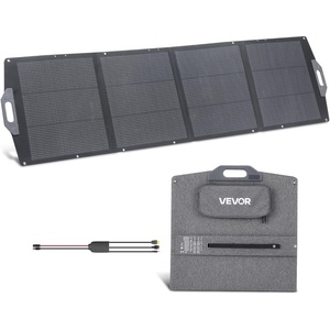 VEVOR 100W Foldable Solar Panel, 24% High-Efficiency Portable Monocrystalline Solar Panel Charger with MC4 Output, USB-A, Type-C & DC Ports, IP65 Waterproof for Power Stations, Camping, Hiking Trips(200W)