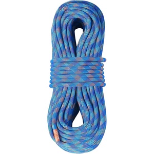 VEVOR 10.2mm Dynamic Climbing Rope, Outdoor Rock Climbing Rope 25KN Breaking Tension, Stretchable Fiber Rope with Steel Snap Hooks for Escape, Rappelling, Fire Rescue, Blue(60m)