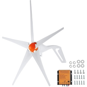 VEVOR 12V-500W Wind Turbine Generator Kit with Anemometer, 3-Blade Wind Power Generator, MPPT Controller & Adjustable Windward Direction, Suitable for Home, RVs, Boats, Farm(12V 500W 5-Blade)