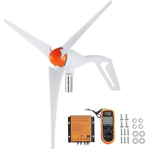 VEVOR 12V-500W Wind Turbine Generator Kit with Anemometer, 3-Blade Wind Power Generator, MPPT Controller & Adjustable Windward Direction, Suitable for Home, RVs, Boats, Farm(12V 500W 3-Blade with Anemometer)