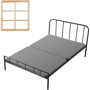 VEVOR 1.5 in Bunkie Board, King Size Wooden Mattress Support for Bed, Bed Board Slats with 200D Oxford Cloth, Easy Assembly Support Under Mattress, 4 Pieces(Twin)