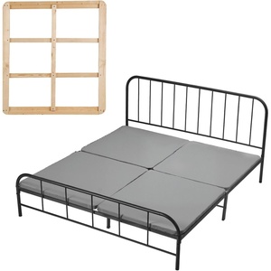 VEVOR 1.5 in Bunkie Board, King Size Wooden Mattress Support for Bed, Bed Board Slats with 200D Oxford Cloth, Easy Assembly Support Under Mattress, 4 Pieces(King)