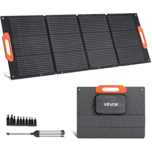 VEVOR 150W Foldable Monocrystalline Solar Panel, 23% Efficiency Portable ETFE Mono Solar Panel Charger with MC4 Output, Type-C, QC3.0 USB & DC Ports, IP67 Waterproof for Power Stations Camping Hiking(150W)