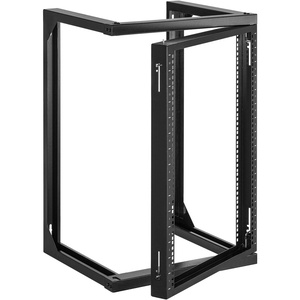VEVOR 16U Open Frame Server Rack & Network Rack, Wall Mounted or Floor Standing, Heavy Duty 4 Post, with 2PCS Vented 1U Shelves & Mounting Hardware, Holds All 19” Networking IT Equipment AV Gear(15U Wall Rack)