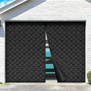 VEVOR 16x7FT Garage Door Insulation Kit for Winter, Magnetic Thermal Insulated Garage Curtain Screen Cover for 2 Cars (Waterproof Windproof Soundproof)(Black)