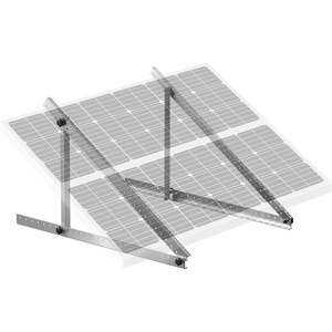 VEVOR 2 Sets Solar Panel Mounting Brackets – 45-Inch, 0 to 90 Adjustable Tilt Mounts Support 100-400W Solar Panels, Lightweight Aluminum Brackets with Folding Tilt Legs for RV, Boat, Off-Grid(Silver/Gray)