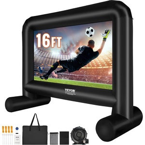 VEVOR 20FT Inflatable Movie Screen, Inflatable Projector Screen with Portable Storage Bag, 16:9 Easy Set Up Movie Projection for Outdoor Backyard, Home Theater, Theme Party(16 Feet)