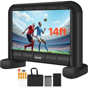 VEVOR 20FT Inflatable Movie Screen, Inflatable Projector Screen with Portable Storage Bag, 16:9 Easy Set Up Movie Projection for Outdoor Backyard, Home Theater, Theme Party(QC-ZJ-14FTD)