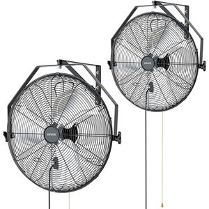 VEVOR 21 Inch Wall Mounted Fan with Lights, Ceiling Fan with Remote, 6-Speed Plug-in Wall Fan with Timer, 360° Tilt, for Bedroom, Garage, Workshop, Fits 4 E26 Bulbs (Bulbs Not Included)(20 in)