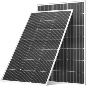 VEVOR 2PCS 100W Monocrystalline Solar Panels, 23% High-Efficiency Mono PV Module with Stable MC4 Output & Aluminum Frame, IP65 Waterproof Solar Panel for Car Boat RV Flat Rooftop Off-Grid Applications(200W)