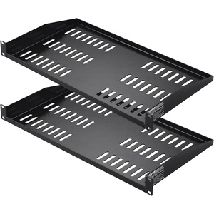 VEVOR 2PCS 1U Server Rack Shelf, Universal Vented Rack Mount Cantilever Tray for 19 inch Network Equipment Rack & Cabinet, 10″ Deep Rack Mount Shelf, Weight Capacity 50 lbs Wall Mount Rack Shelf(1U-2PCS)