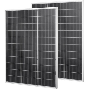 VEVOR 2PCS 400W Bifacial Solar Panels, 16BB N-Type Monocrystalline PV Module 24% Efficiency, IP65 Waterproof Solar Panel with MC4 Output & Aluminum Frame for Car Boat RV Flat Rooftop Off-Grid(200W)