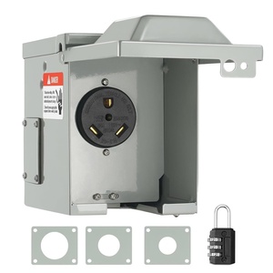 VEVOR 30 Amp RV Power Outlet Box, 125/250 Volt, Enclosed Lockable Outdoor RV Receptacle Box, NEMA TT-30R Weatherproof Electrical Panel, for RV Camper Trailer Motorhome Electric Car | for Camper Trailer Motorhome, Weatherproof Enclosed & Lockable Power Box, NEMA TT-30R, Easy Installation, with Password Lock(30 Amp)