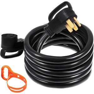 VEVOR 36 FT 50 Amp RV Extension Cord Durable Premium Power Cord RV 26.5mm Wire Diameter Extension Cord Copper Wire RV Cord Power Supply Cable for Trailer Motorhome Camper with Handles(25 FT)