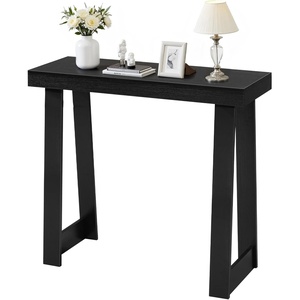 VEVOR 36 in Console Table, Modern Desk Behind The Couch, Wooden Rectangle Entrance Desk, Narrow Long Sofa Table Accent Stand, Ideal for Hallway, Bedroom, Living Room, Foyer, Easy Assembly, Black(Black)