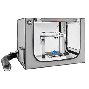 VEVOR 3D Printer Enclosure with Ventilation, Dustproof Waterproof Large Size 600D Oxford Cloth 3D Printer Tent, Constant Temperature Protective Case with LED, Designed for Bambu Lab A1 Combo, Grey(31.5 x 22.8 x 22.8 inch)
